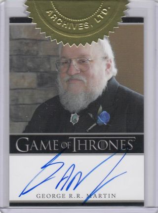 Game Of Thrones Season 2 George Rr Martin 6 Case Incentive Auto Card