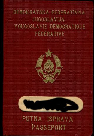 Passport Yugoslavia 1947
