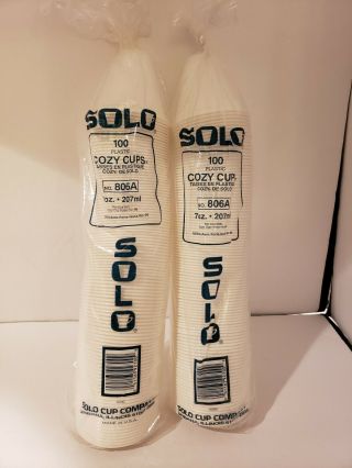 Vintage Solo Cozy Cups 7 Oz Liners 200 Refills 806a Use W/ 68 Holder Madeusa