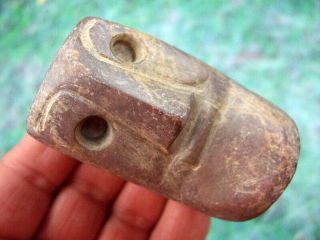 Fine G10 Ohio Hopewell Human Effigy Pipe With Arrowheads Artifacts