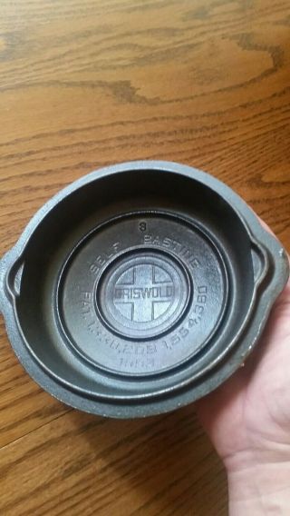 Very Rare Griswold 1093 Cast Iron Lid 3 Self Basting.