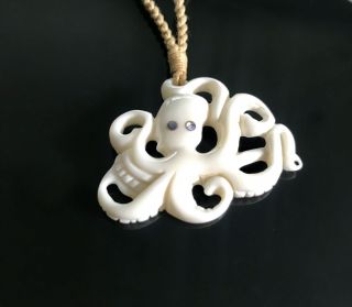 Adjustable Buffalo Bone Octopus Necklace