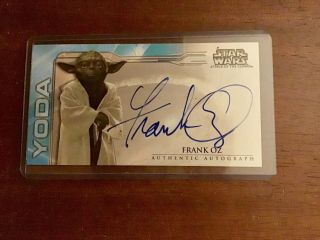 Star Wars Attack Of The Clones Frank Oz As Yoda Autograph Card Auto