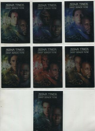 Star Trek Deep Space Nine Heroes & Villains Complete 7 Card Dvd Cover Set