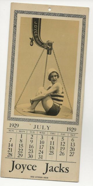 1929 Sexy Flapper Pin Up Girl Calendar 293