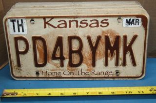 2008 Kansas Buffalo Vanity License Plate Pd4bymk Thomas County Home On The Range
