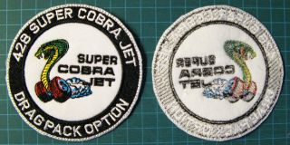 428 Scj Cobra Jet Embroidered Patch Patche - Drag Racing - Mustang - Shelby -