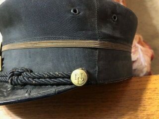 Old Northern Pacific Railroad Agent Hat with Badge and Pin 3
