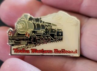 Yreka Calif.  Western Railroad Antique Locomotive Train Travel Souvenir Lapel Pin