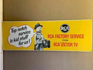 Rca Radio - Tv Service Advertisement Sign
