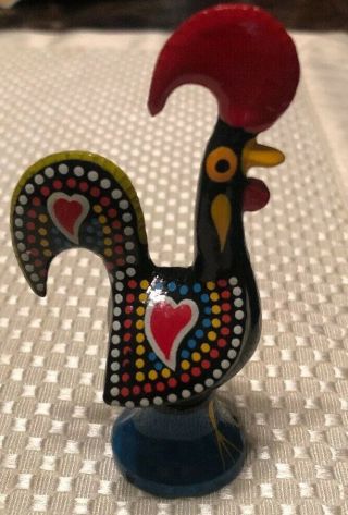 Traditional Portuguese Souvenir Rooster Galo De Barcelos 3 " (8cm) - Spotless