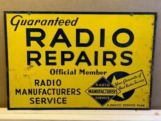 Rca Radio Service Advertisement Sign