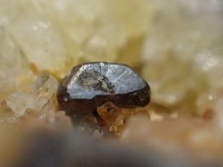 Miargyrite Fine Crystal On Quartz Type Locality Braunsdorf,  Germany