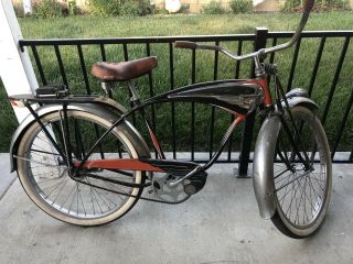Early Schwinn Black Phantom Bicycle.  All