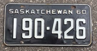 Authentic 1960 Saskatchewan License Plate Canada Wheat Province