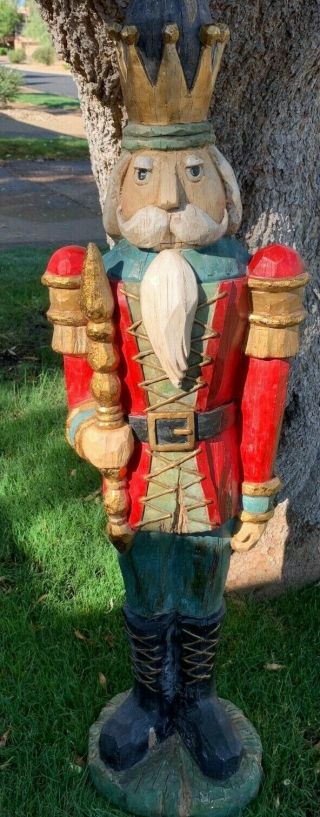 Fabulous Four - Foot Tall Hand - Carved Wooden Nutcracker For The Holidays