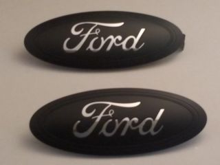 2017 - 8 - 9 Black & Chrome Logo Ford F - 250 Emblem Set (grill & Gate Set),  Camera Oem