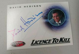 James Bond David Hedison Autograph As Felix Leiter Auto Card A16 007