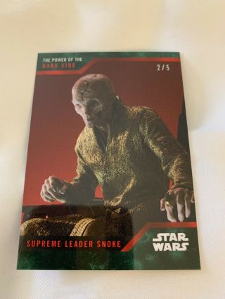 Sdcc 2019 Exclusive Topps Star Wars Snoke 2/5 Rare