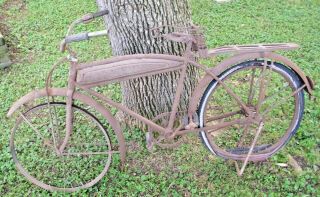 Western Flyer Skip Tooth Tank Balloon Tire Bicycle 1940s