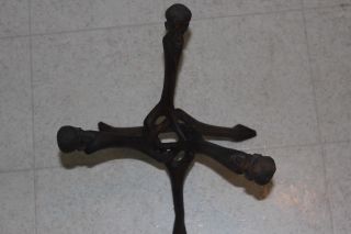 Vintage African Tribal Wooden Bowl / Pot Tripod Stand Hand Carved Interlocking