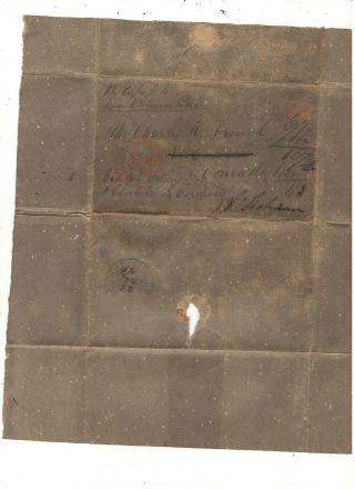1846 Stampless Folded Letter,  San Antonio Tx,  Ref: Mexican War,  300 Dead