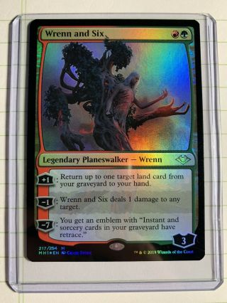 Mtg Modern Horizons - Wrenn And Six - Foil - Never Played - Pack To Sleeve