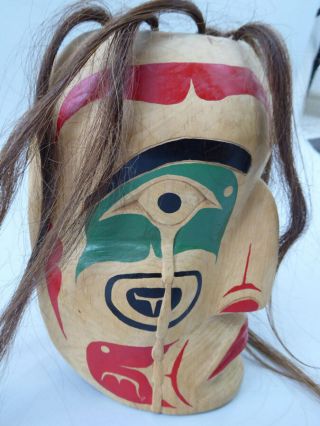 Canada Northwest Coast Mask Crying Mask Horse Hair Aboriginal Native