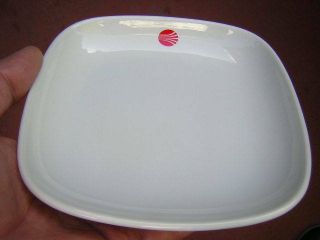 Thc Continental Airlines 6 " Square Dish Tray Red Trademark Ec - 9069l Airplane