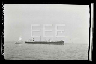 1939 Ss Peter Hurll Ocean Liner Ship Old Photo Negative H47