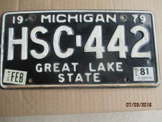 Michigan License Plate Hsc - 442 Michigan 1979