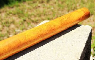 Bakelite Huge Yellow Marble Rod 505x44mm 1021 Gr Tiny Crack At One End