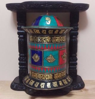 Tibetan Buddhist Handcrafted Spinning Prayer Wheel Wall Hanging/desktop Nepal