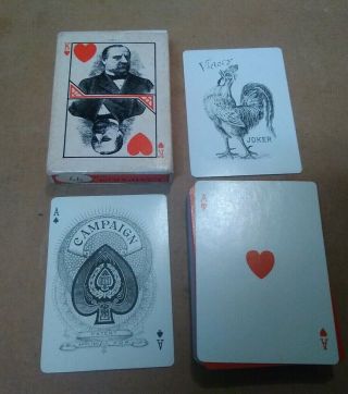 Vtg Presidential Campaign Of 1888 Playing Cards Deck By U.  S.  Games Systems