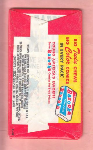1961 TOPPS GIANT SIZE FUNNY VALENTINES WAX PACK EX 2