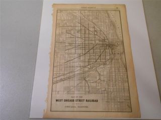 Map Of The West Chicago Street Railroad Chicago,  Illinois From 1899