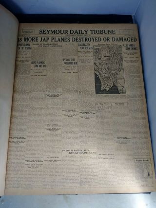 Seymour Indiana Daily Tribune April - June 1942 Ww2 Newspapers Bound Edition