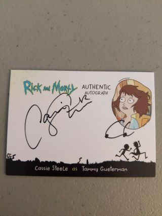Rick And Morty Autograph Cassie Steele As Tammy