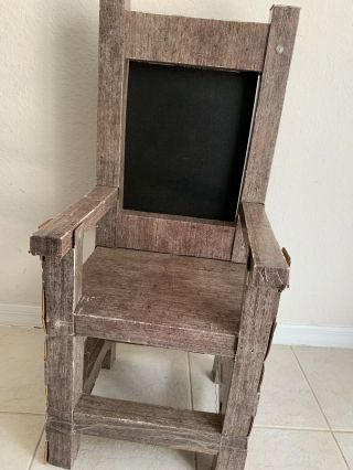 Death Row Spirit Halloween Display Chair Prop Decoration Life Size Cardboard