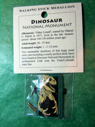 Dinosaur National Monument Allosaurus Hiking Medallion Colorado Utah Travel - H40