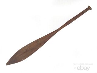 19th C.  Northwest Coast Native American Indian Quinault Triball Yew Wood Paddle