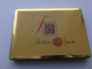 F58 Die Kosmos Filter Cigarette Tobacco Tin Metal Collectible Box Rare