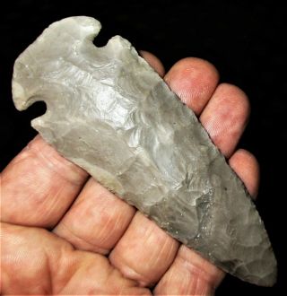 Kentucky Dovetail Arrowhead - Authentic Indian Artifact With 2 Coas