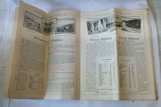 Rare 1920 ' s Map Across America by Central Route US 40 US 50 US 30 Brochure 8