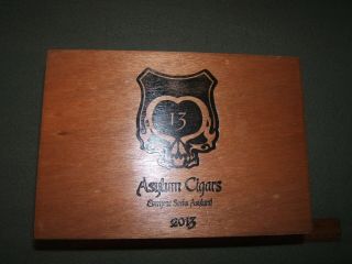 Asylum 13 Empty 2013 Cigar Wood Box With Removable Top 50 X 5 2