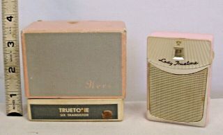 Hers Lady Truetone Pink Transistor Radio Model Dc 3166 Boxed