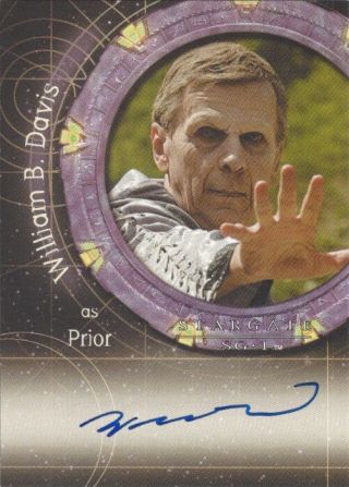 Stargate Sg - 1 Season 9 - Autograph A74 William B Davis Prior Smoking Man X Files