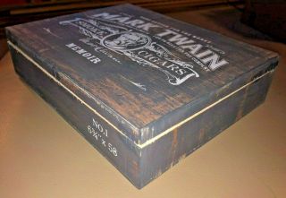 Mark Twain Memoir Empty Wooden Cigar Box EXC 9 