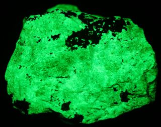 Green Willemite Fluorescent Mineral,  Franklin Nj