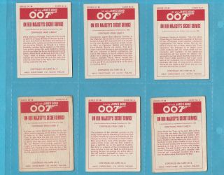 TRADE CARD SET - SCARCE ANGLO CONFECTIONERY - 007 JAMES BOND £672 BV (KM01) 2